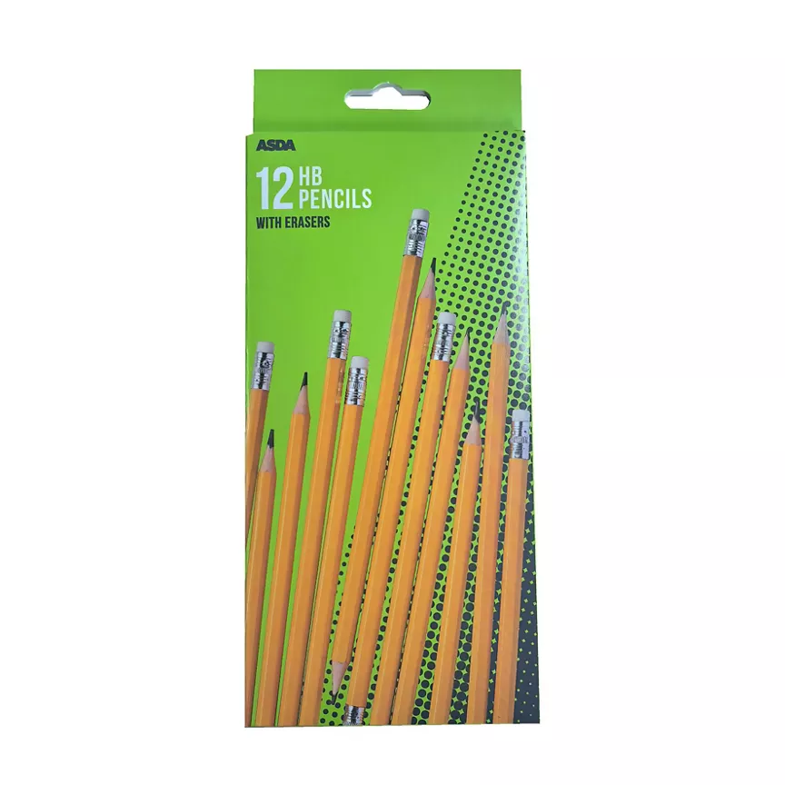 ASDA Yellow HB Plastic Pencils - 12 Packs