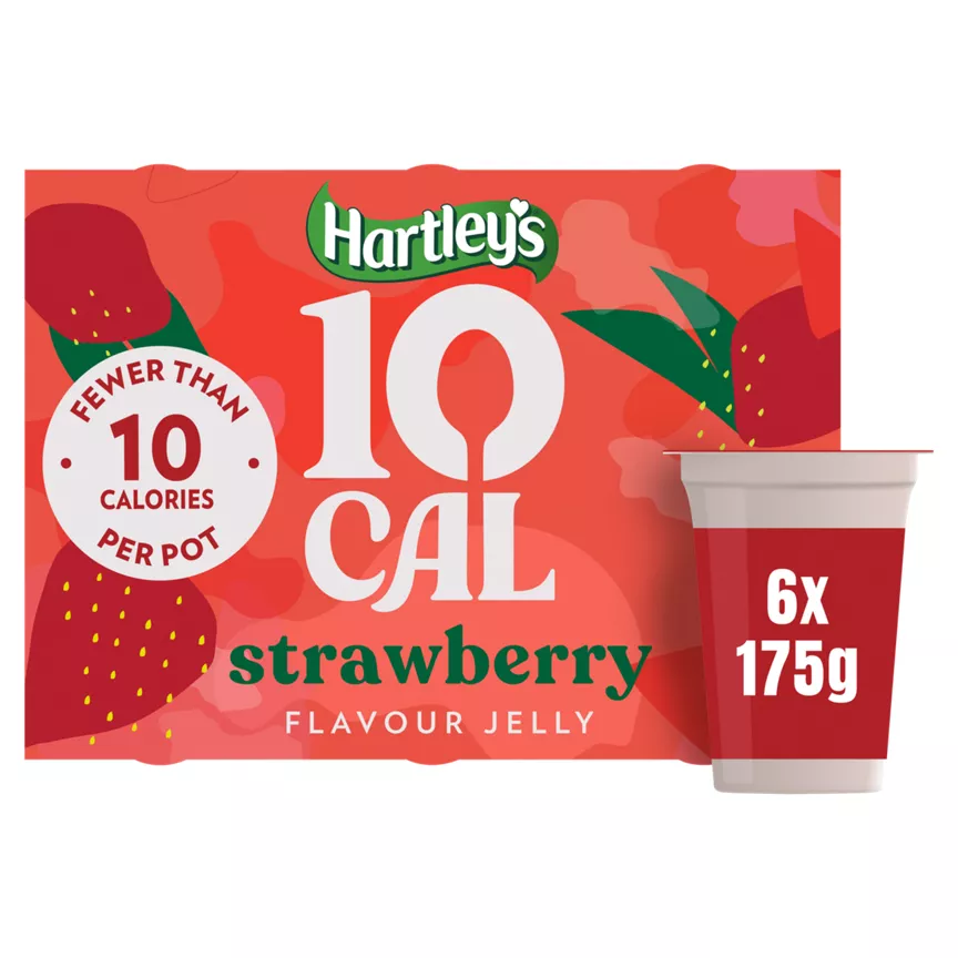 Hartley's 10 Cal Strawberry Flavour Jelly Pots 6 x 175g (1.05kg)