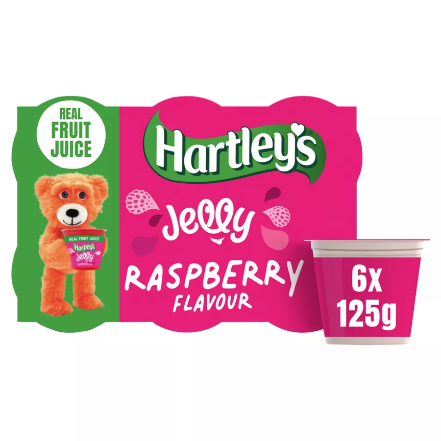 Hartley's Raspberry Flavour Jelly 6 x 125g (750g)