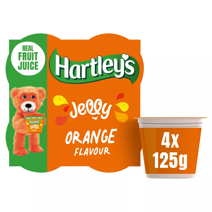 Hartley's Orange Flavour Jelly 4 x 125g (500g)