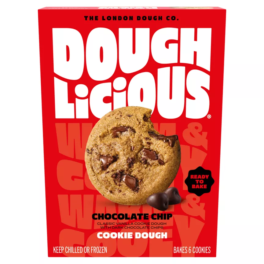 Doughlicious Chocolate Chip Cookie Dough 6 x 34g (204g)