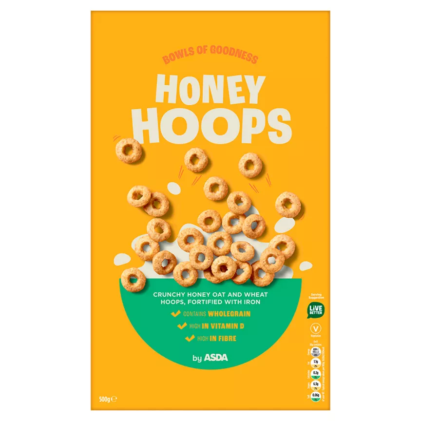 ASDA Honey Hoops 500g