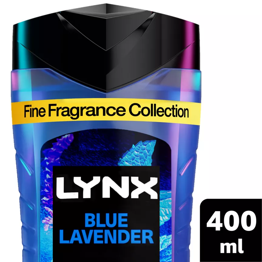 Lynx Fine Fragrance Collection Premium Body Wash Blue Lavender 400 ml