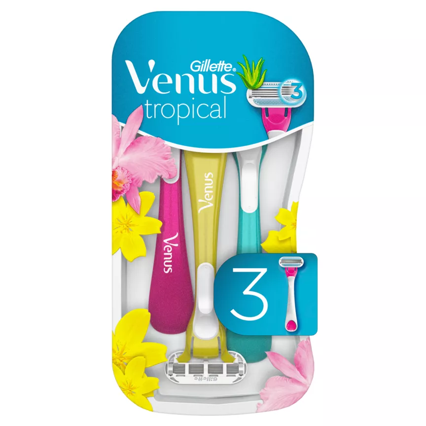 Venus Tropical Disposable Razors, Pack Of 6