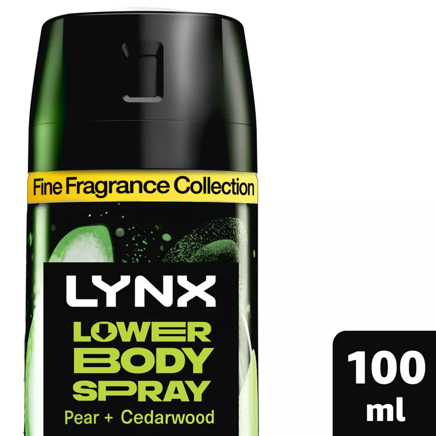 Lynx Fine Fragrance Collection Lower Body Spray Pear + Cedarwood 100 ml