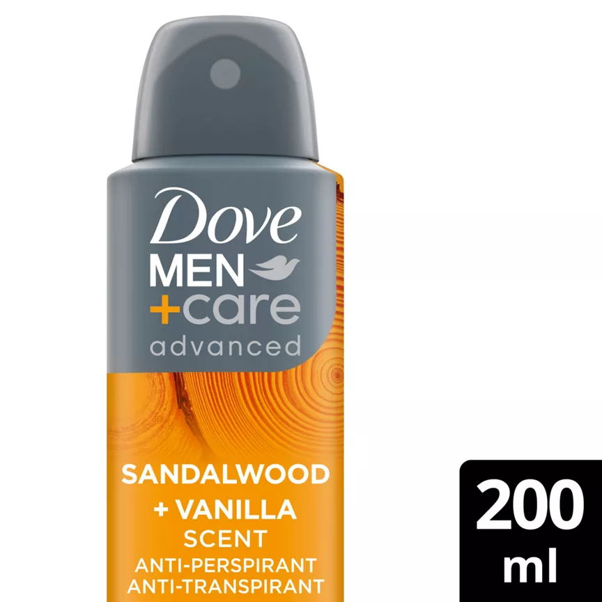 Dove Men+Care Advanced Anti-Perspirant Aerosol Sandalwood + Vanilla 200 ml
