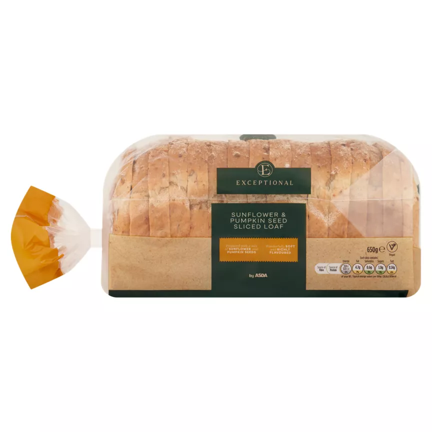 Exceptional by ASDA Sunflower & Pumpkin Seed Sliced Loaf 650g