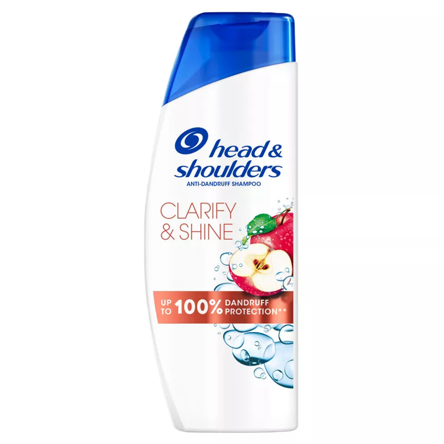 Head & Shoulders Clarify & Shine Anti Dandruff Shampoo 400ml, With Apple Cider Vinegar