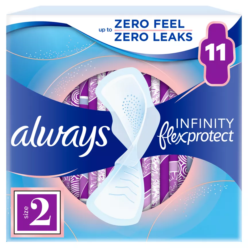 Always FlexProtect Sanitary Towels Long (Size 2) with Wings 11 Pads