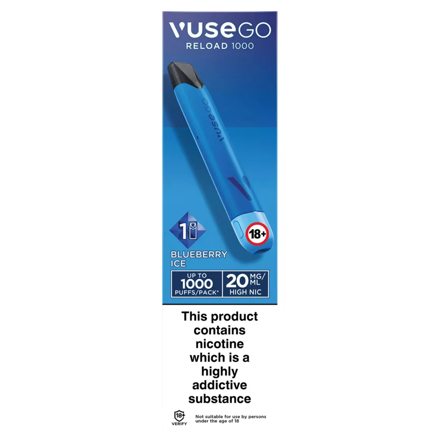 Vuse Go Reload Pen - Blue - Blueberry Ice 20mg/ml UK