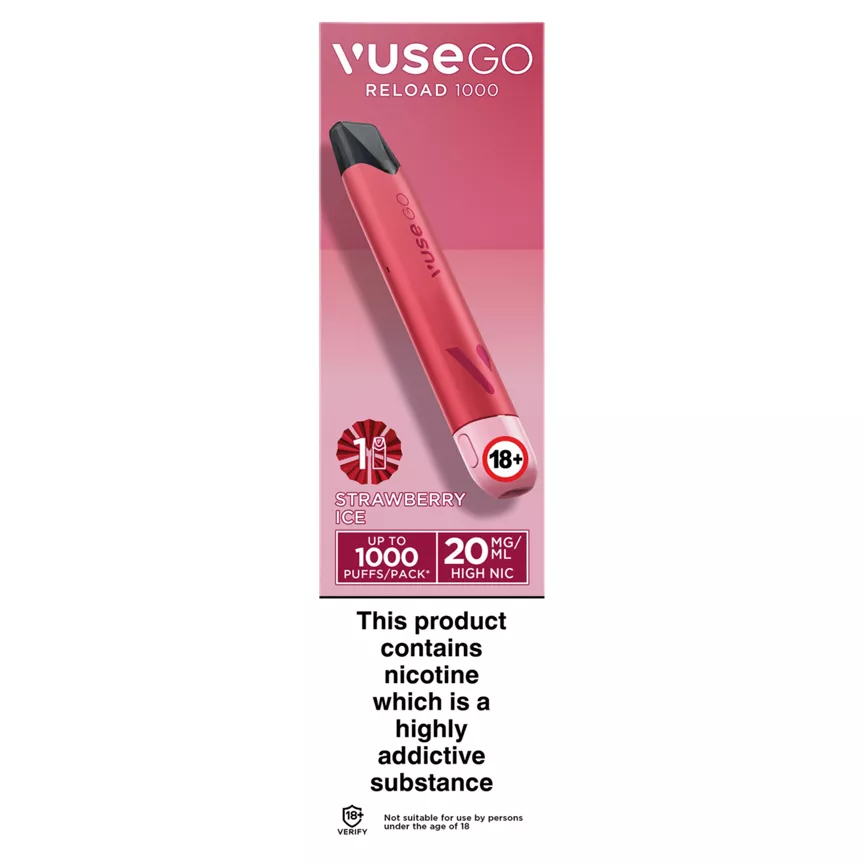 Vuse Go Reload Pen - Red - Strawberry Ice 20mg/ml UK