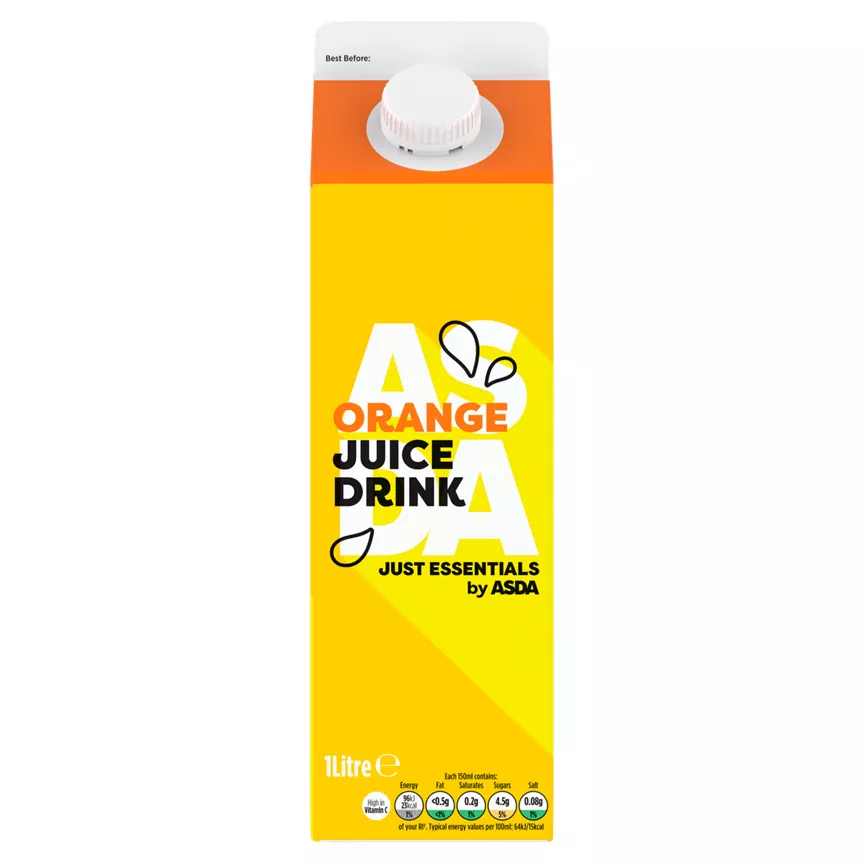 JUST ESSENTIALS by ASDA ORANGE JUICE DRINK 1 Litre