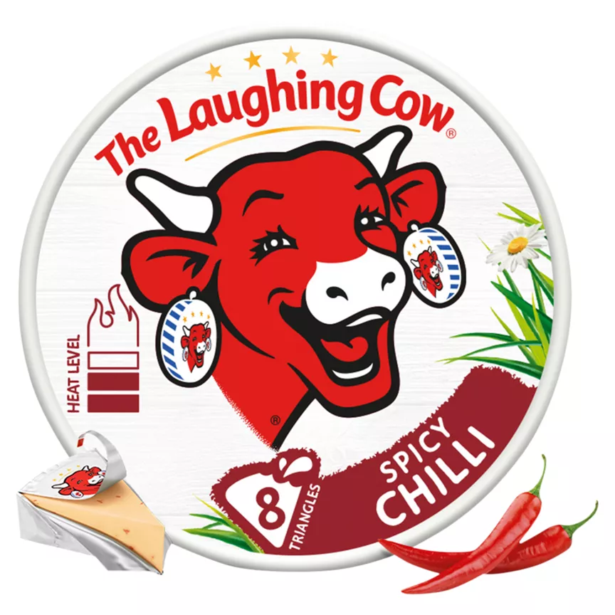 The Laughing Cow 8 Spicy Chilli Triangles 128g