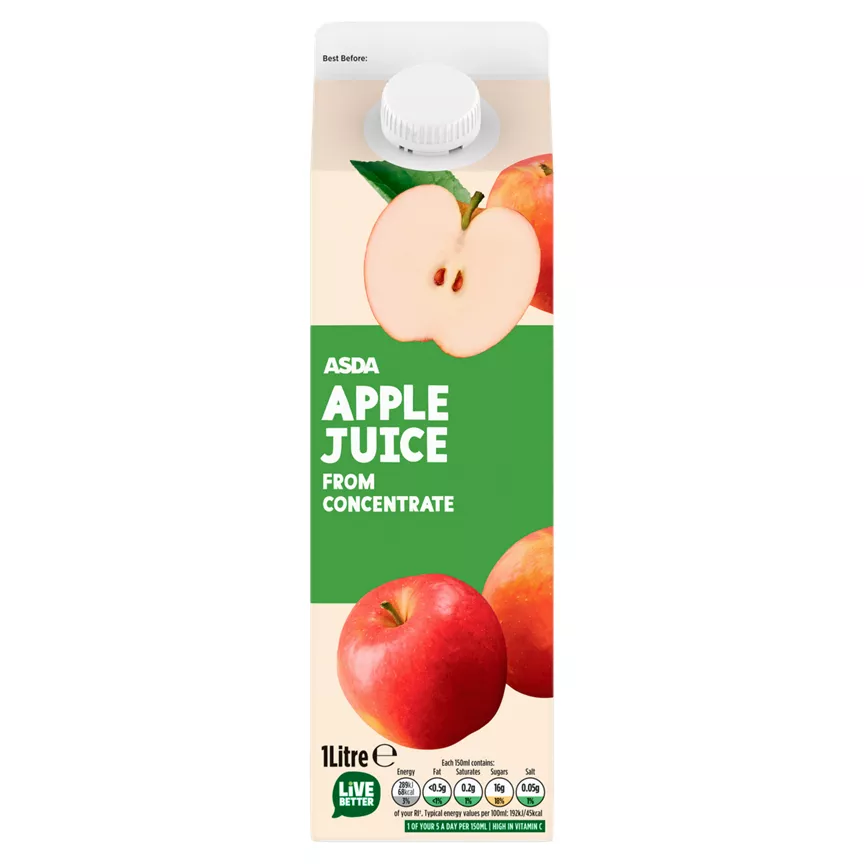 ASDA APPLE JUICE 1 Litre
