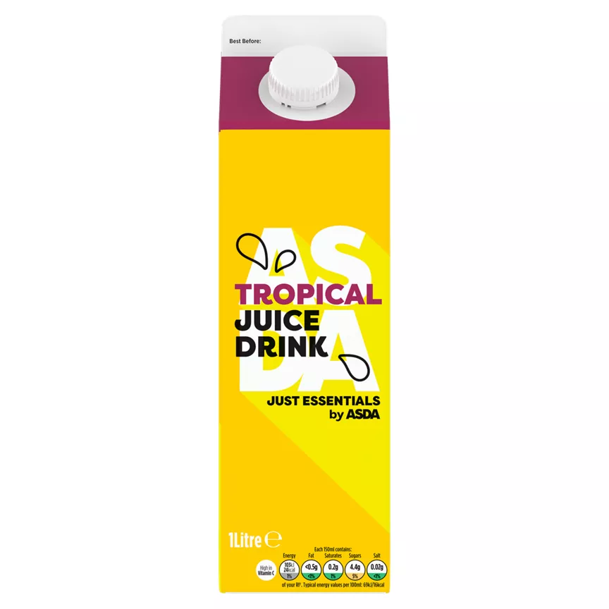 JUST ESSENTIALS by ASDA TROPICAL JUICE DRINK 1 Litre