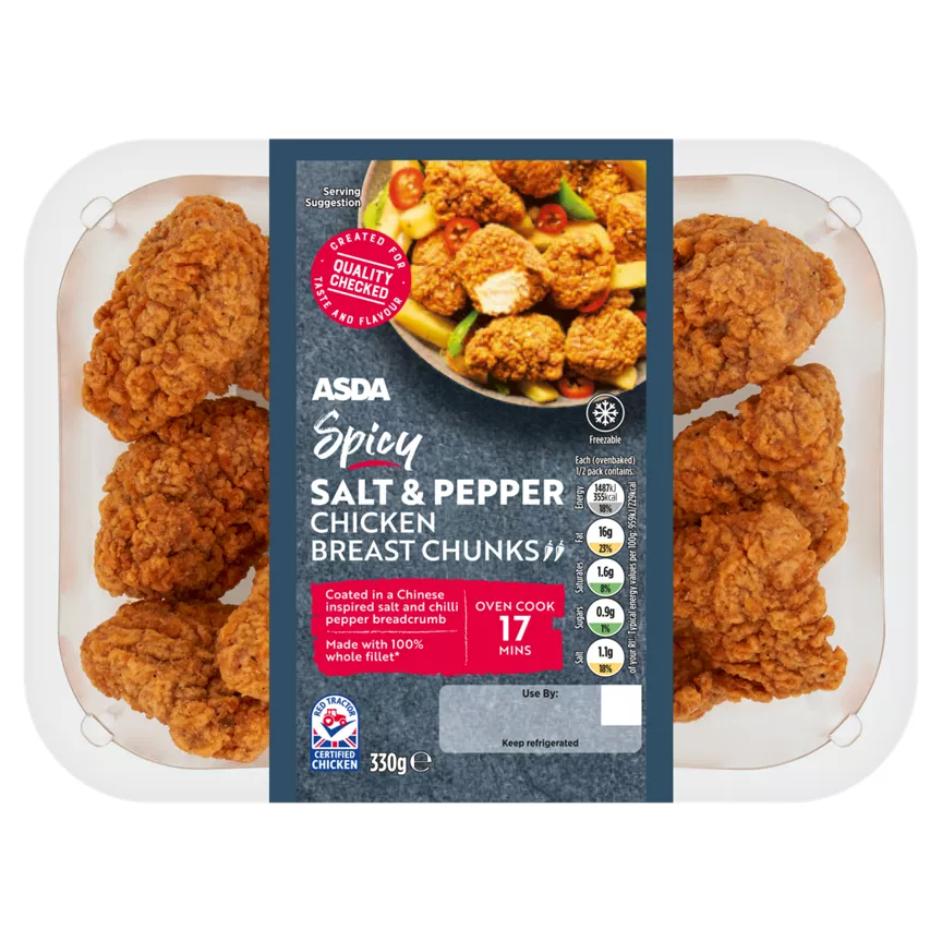 ASDA Spicy Salt & Pepper Chicken Breast Chunks 330g