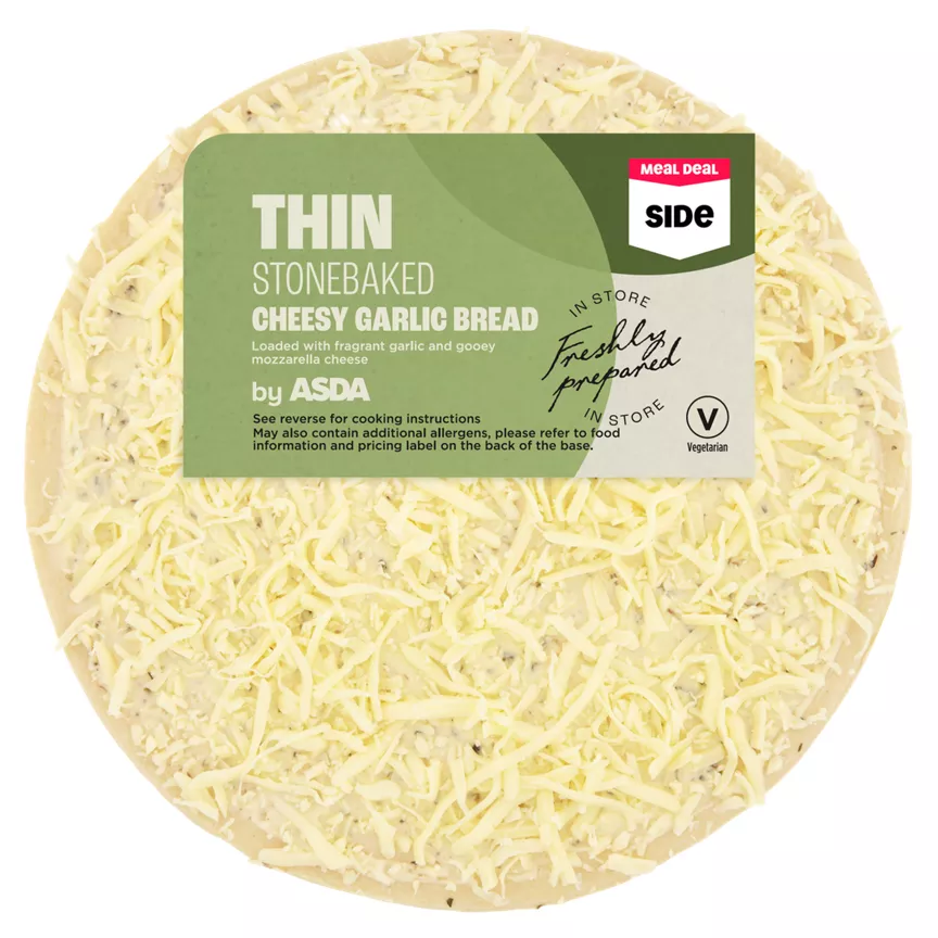 ASDA Cheesy Garlic Bread Medium Thin Stonebaked Pizza 259g