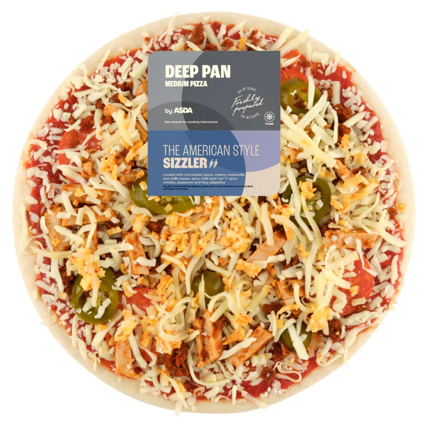 ASDA The American Style Sizzler Medium Deep Pan Pizza 433g