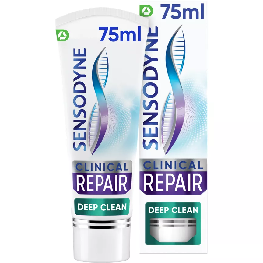 Sensodyne Clinical Repair Deep Clean Sensitive Toothpaste, 75ml