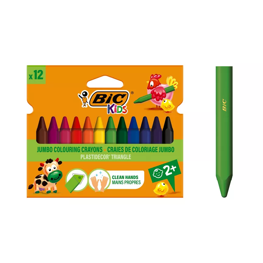 Bic Kids Jumbo Crayons 12pk