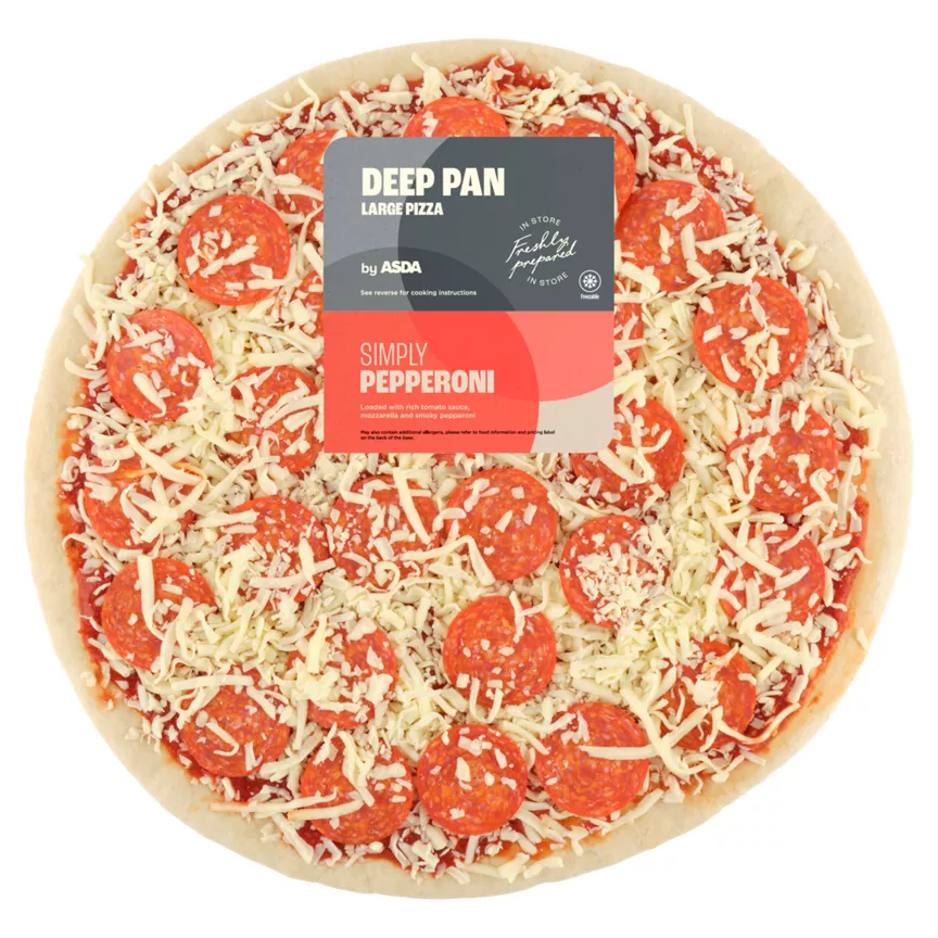 ASDA Simply Pepperoni Large Deep Pan Pizza 817g