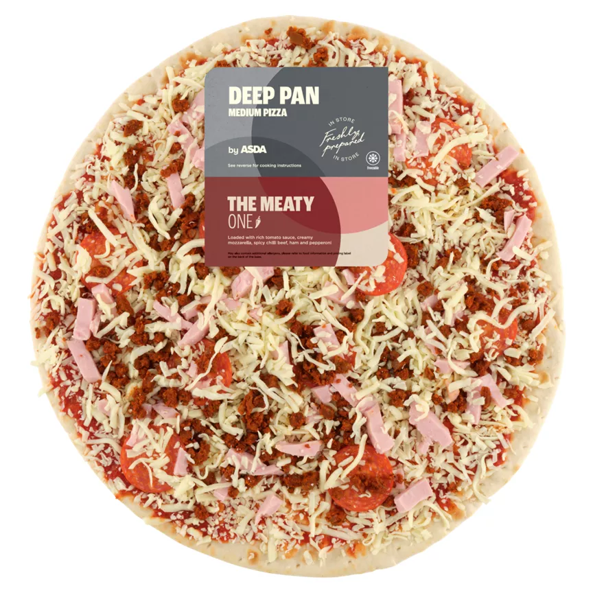ASDA The Meaty One Medium Deep Pan Pizza 407g