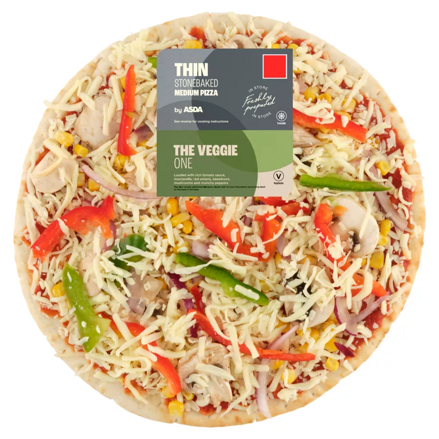 ASDA The Veggie One Medium Thin Stonebaked Pizza 420g