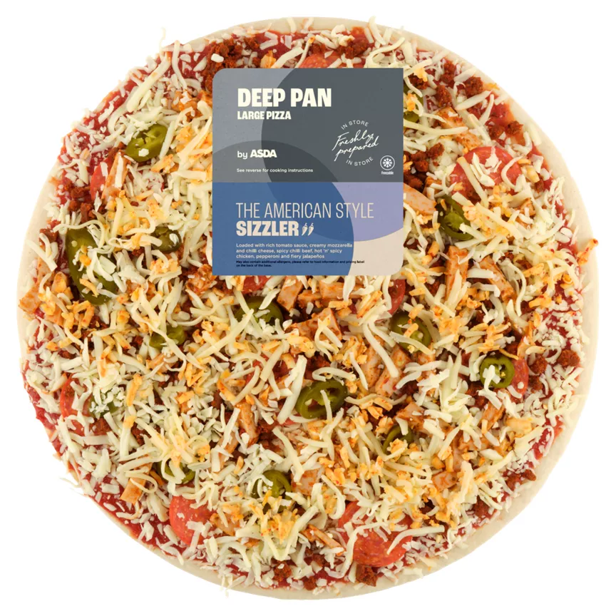 ASDA The American Style Sizzler Large Deep Pan Pizza 955g