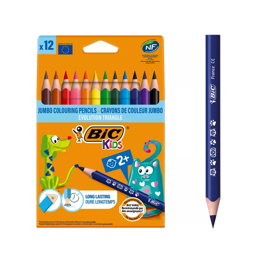 Bic Kids Kids Jumbo Colouring Pencils 12pk