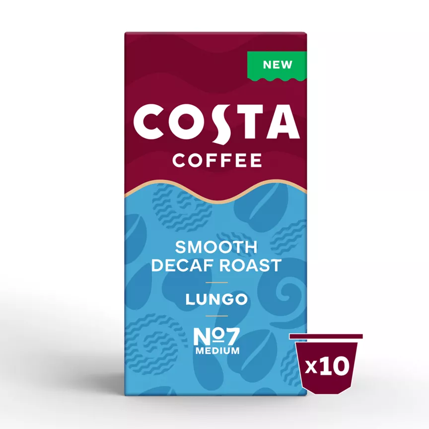 Costa Smooth Decaf Roast Lungo 10 x 5.2g (52g)