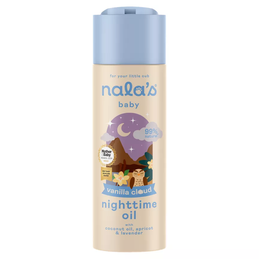 Nala's Baby Vanilla Cloud Nighttime Oil with Coconut Oil, Apricot & Lavender 200ml