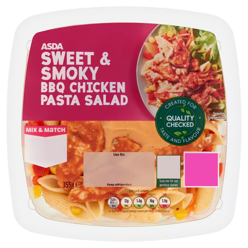 ASDA Sweet & Smoky BBQ Chicken Pasta Salad 355g