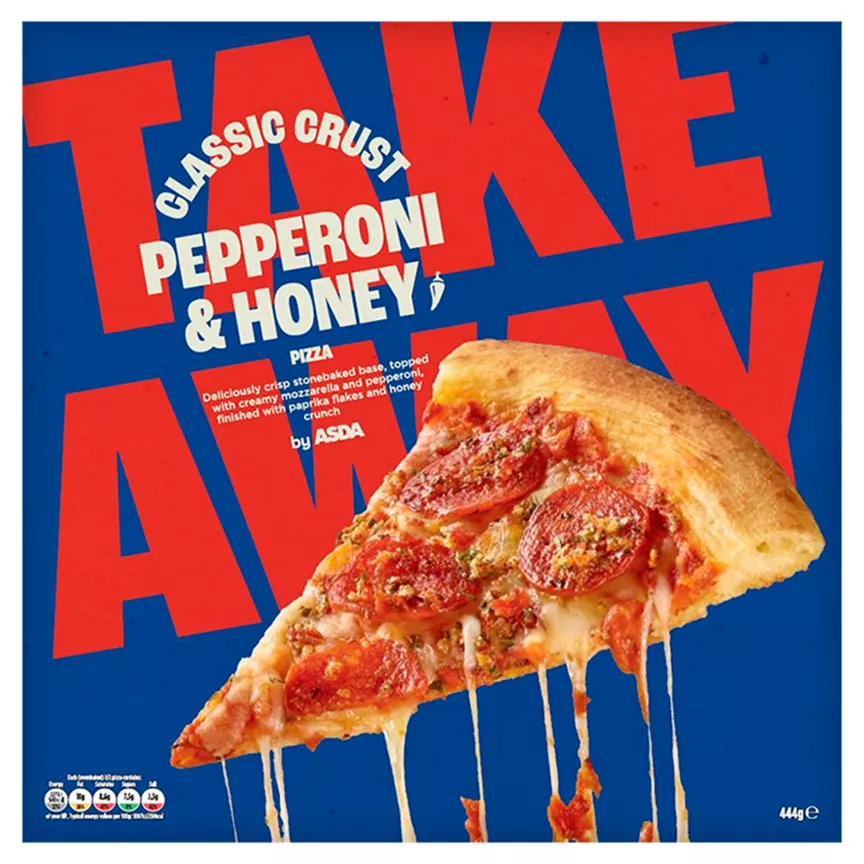 ASDA Takeaway Classic Crust Pepperoni & Honey Pizza 444g