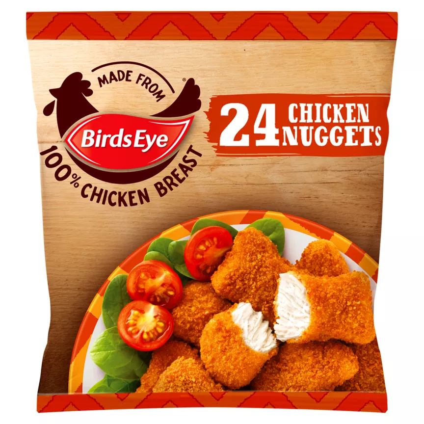 Birds Eye 24 Chicken Nuggets with Golden Wholegrain 379g