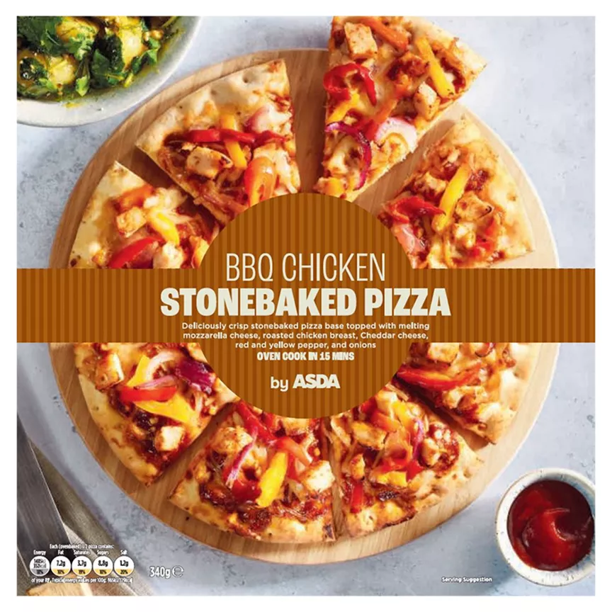 ASDA BBQ Chicken Stonebaked Pizza 340g