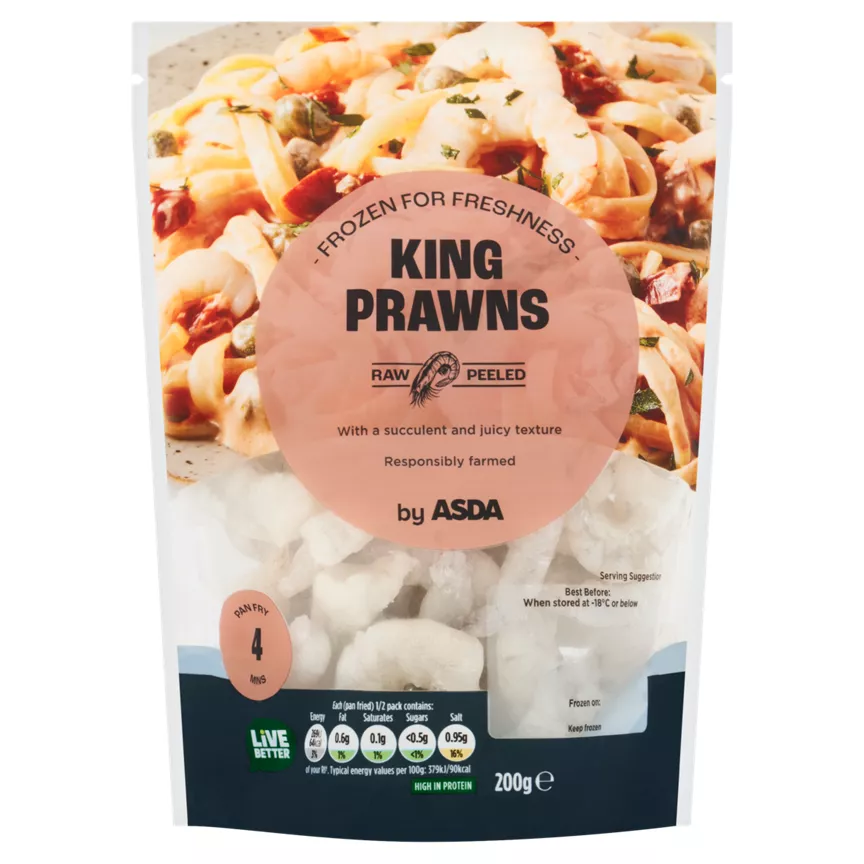 ASDA Raw King Prawns 200g