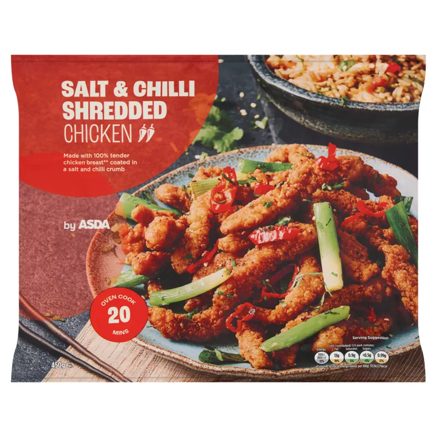 ASDA Salt & Chilli Shredded Chicken 450g