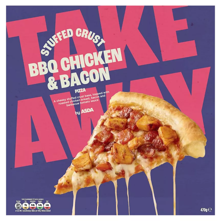 ASDA Takeaway Stuffed Crust BBQ Chicken & Bacon Pizza 470g