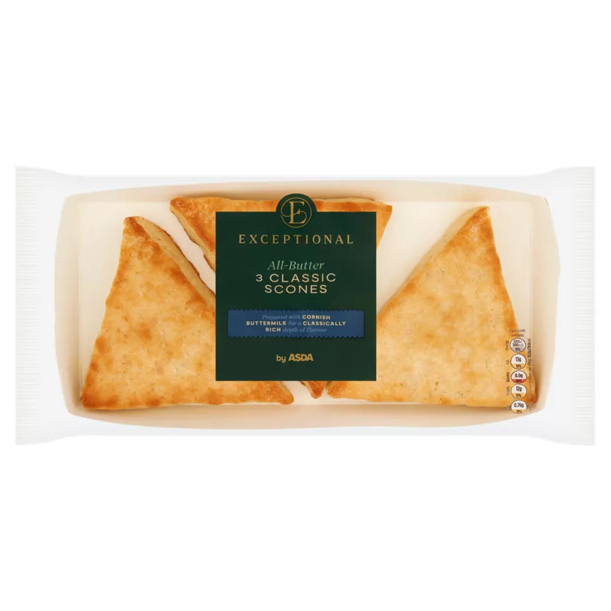 Exceptional by ASDA 3 All-Butter Classic Scones
