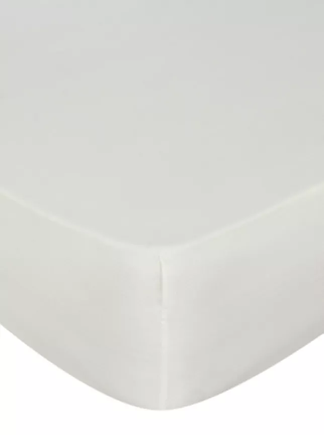 George Home White Plain Fitted Sheet - Single