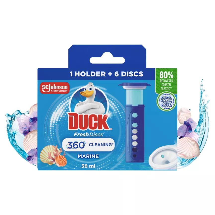 Duck Toilet Fresh Discs Toilet Cleaner Holder  Refill Marine 36ml