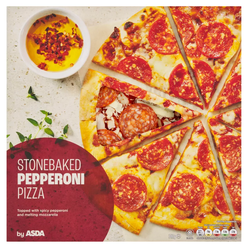 ASDA Stonebaked Pepperoni Pizza 317g