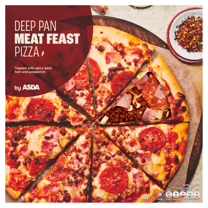 ASDA Deep Pan Meat Feast Pizza 443g