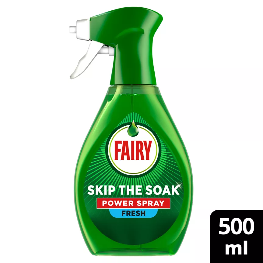Fairy Skip The Soak Power Spray Fresh 500ml, Dish & Kitchen Spray, Pre-Treatment,
