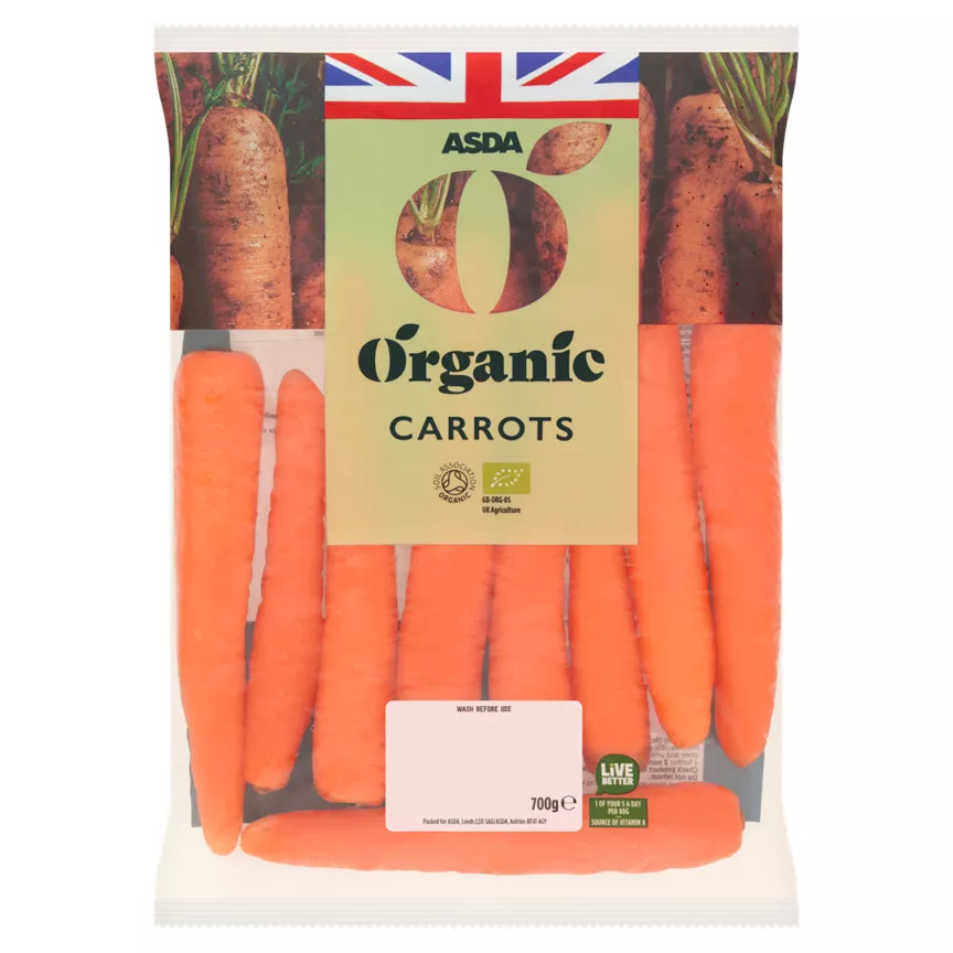 ASDA Organic Carrots 700g