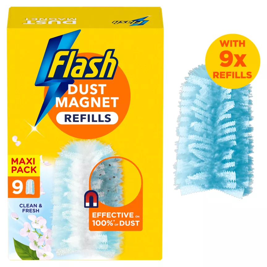Flash Dust Magnet Duster Refills Clean & Fresh 9ct