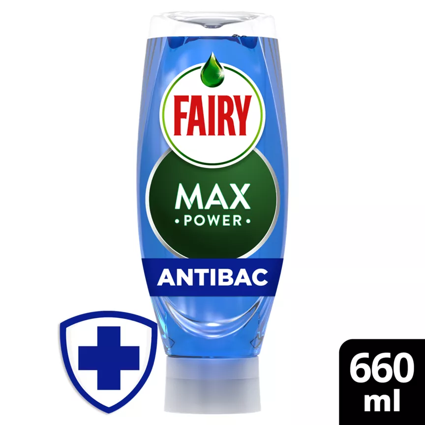 Fairy Max Power Washing Up Liquid Antibacterial 660ML