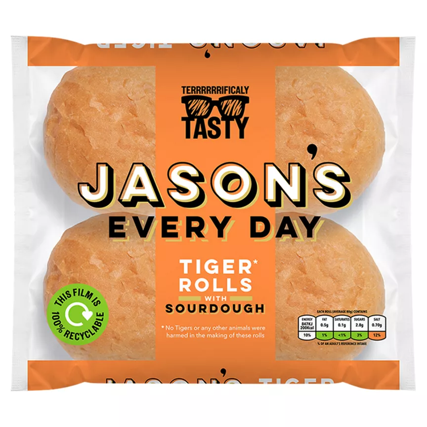 Jason's Every Day Tiger Rolls with Sourdough 320g