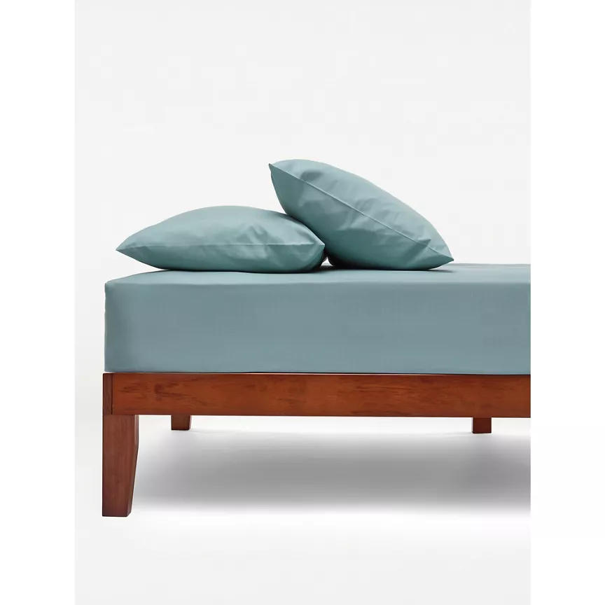 George Home Sage Green Plain Fitted Sheet - Double