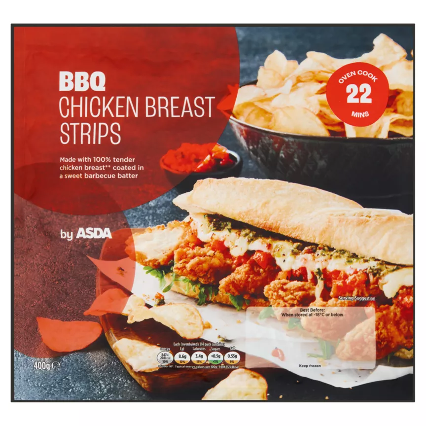 ASDA BBQ Chicken Breast Strips 400g